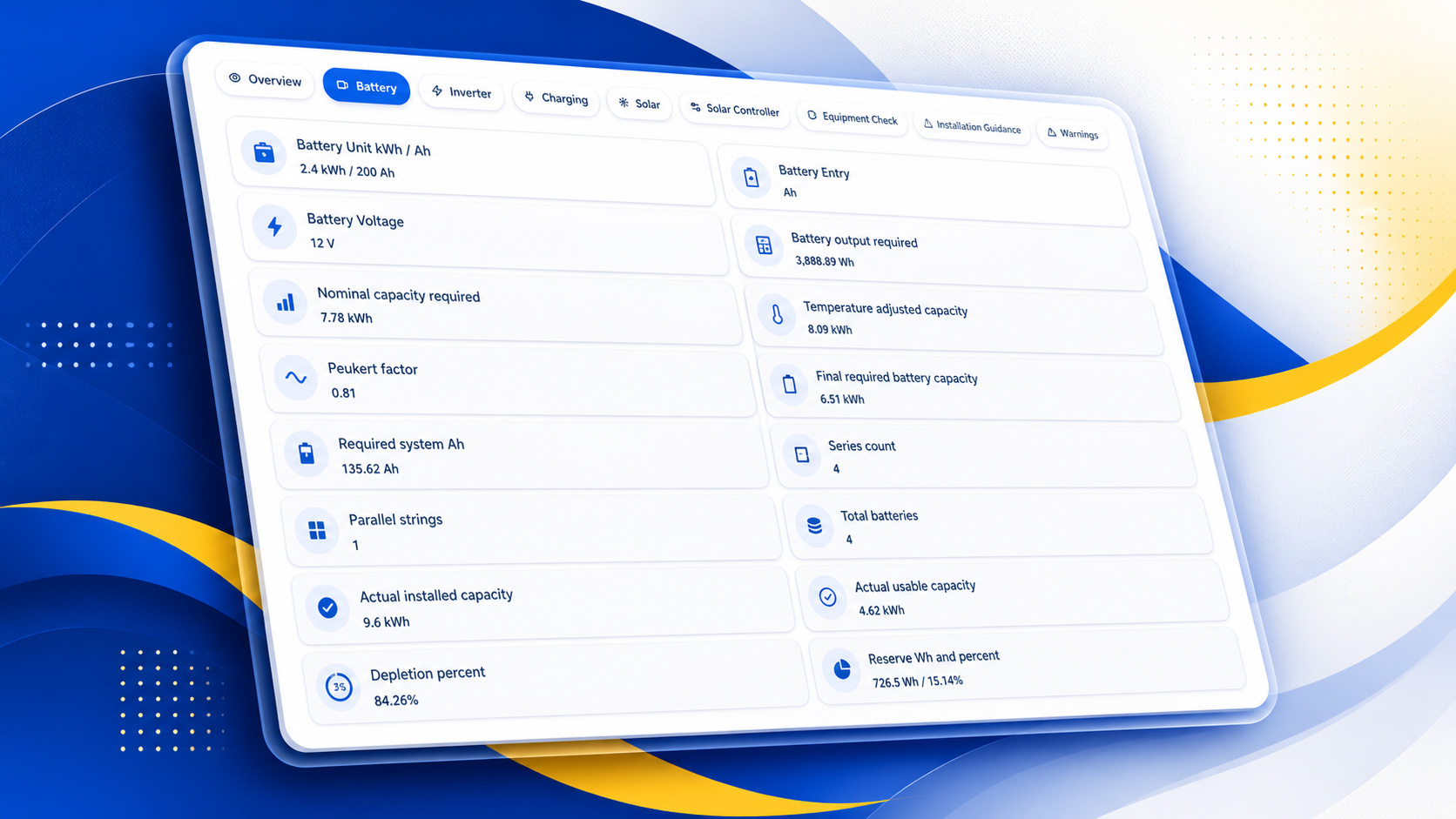 GridGap scenario settings interface preview